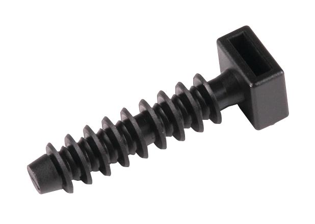 151-80500 CABLE TIE MOUNT, SCREW, 7.2MM, BLACK HELLERMANNTYTON