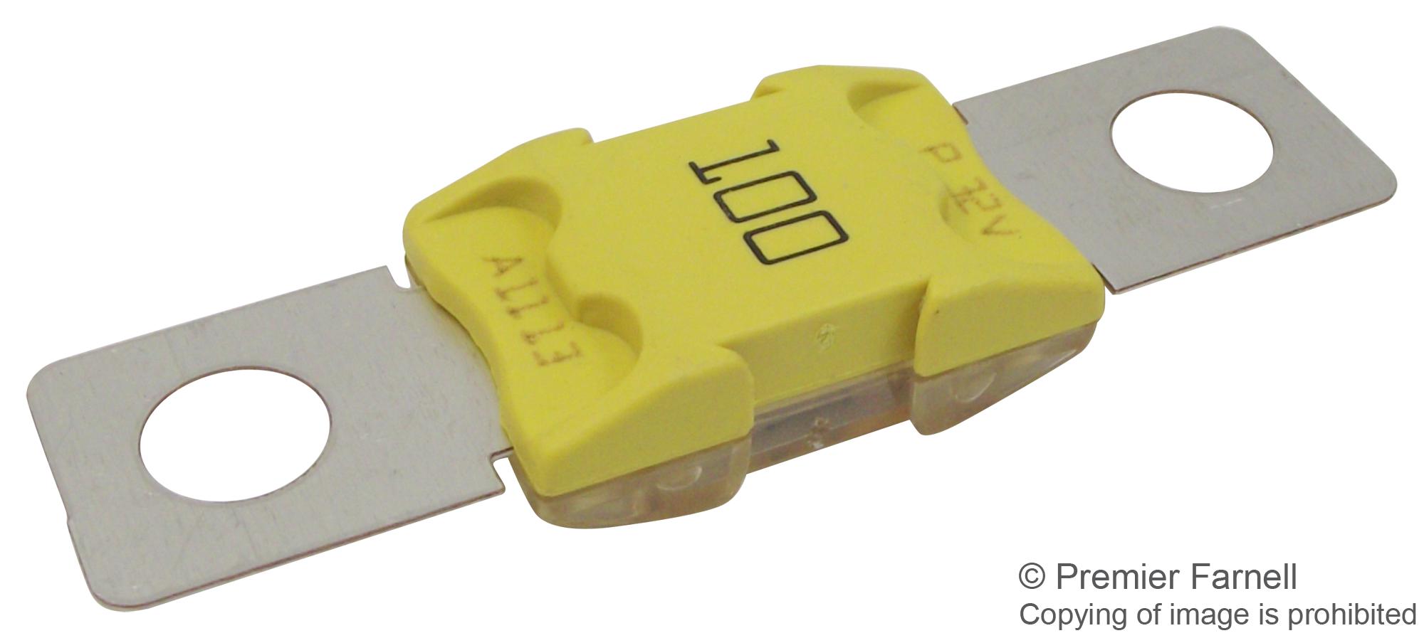 153.5395.6101 BOLT-ON FUSE, SLOW BLOW, 100A, 32V LITTELFUSE