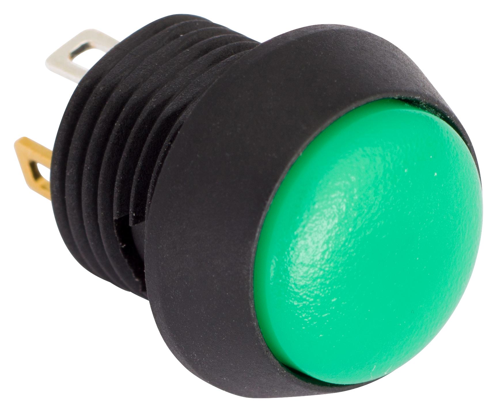 FL12LG5 PB SWITCH, SPST-NO, IP67, QC, GREEN EOZ