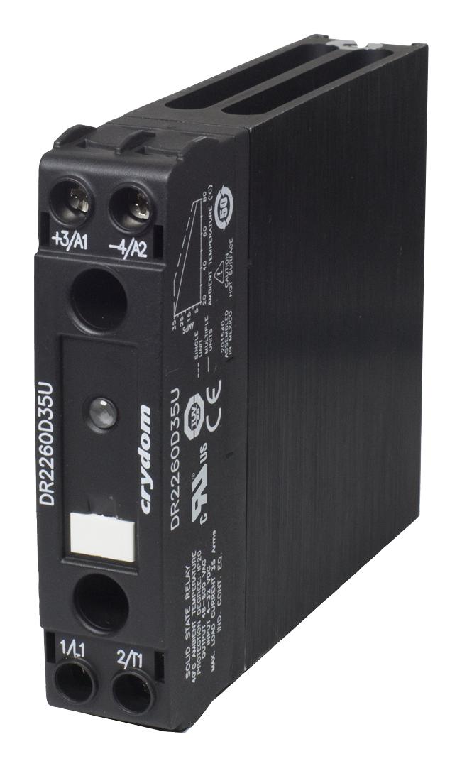 DR2260D30U SSR, 48-600VAC, 30A, DIN RAIL SENSATA/CRYDOM