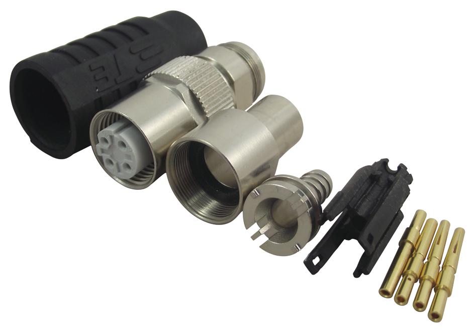 1-2823446-1 SENSOR CONNECTOR, M12, RCPT, 4POS TE CONNECTIVITY