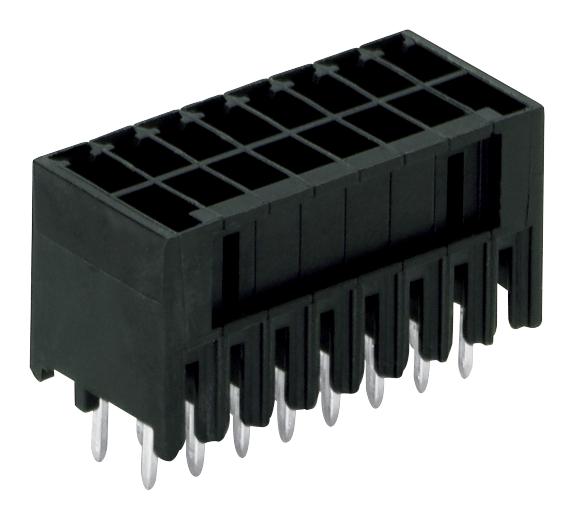 713-1404 TERMINAL BLOCK, HEADER, 8POS, VERT, BLK WAGO