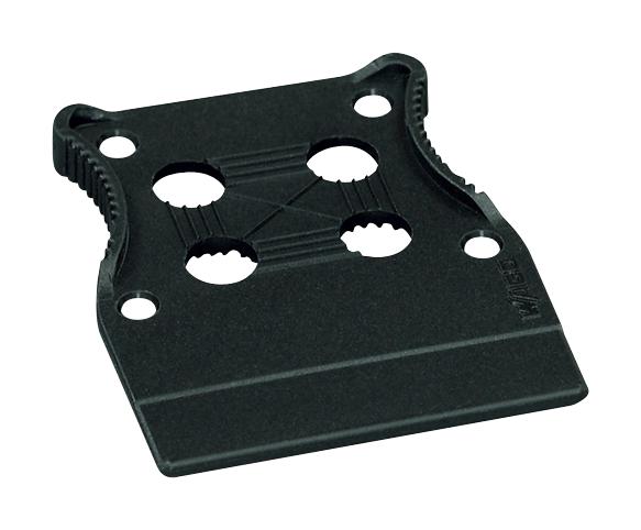 713-128 STRAIN RELIEF PLATE, 39MM, BLACK WAGO