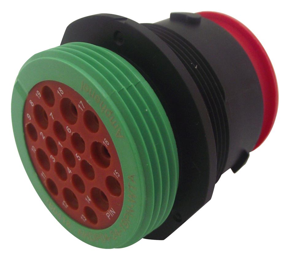 AHDP04-24-19PN-WTA INDUSTRIAL CIRCULAR, RCPT, 19POS, FLANGE AMPHENOL SINE/TUCHEL