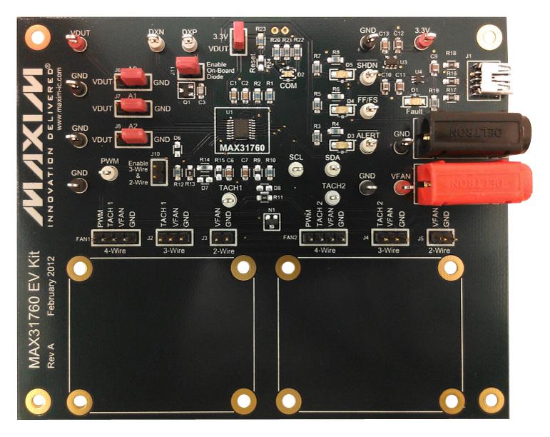 MAX31760EVKIT# EVALUATION BOARD, FAN-SPEED CTRL GUI MAXIM INTEGRATED / ANALOG DEVICES