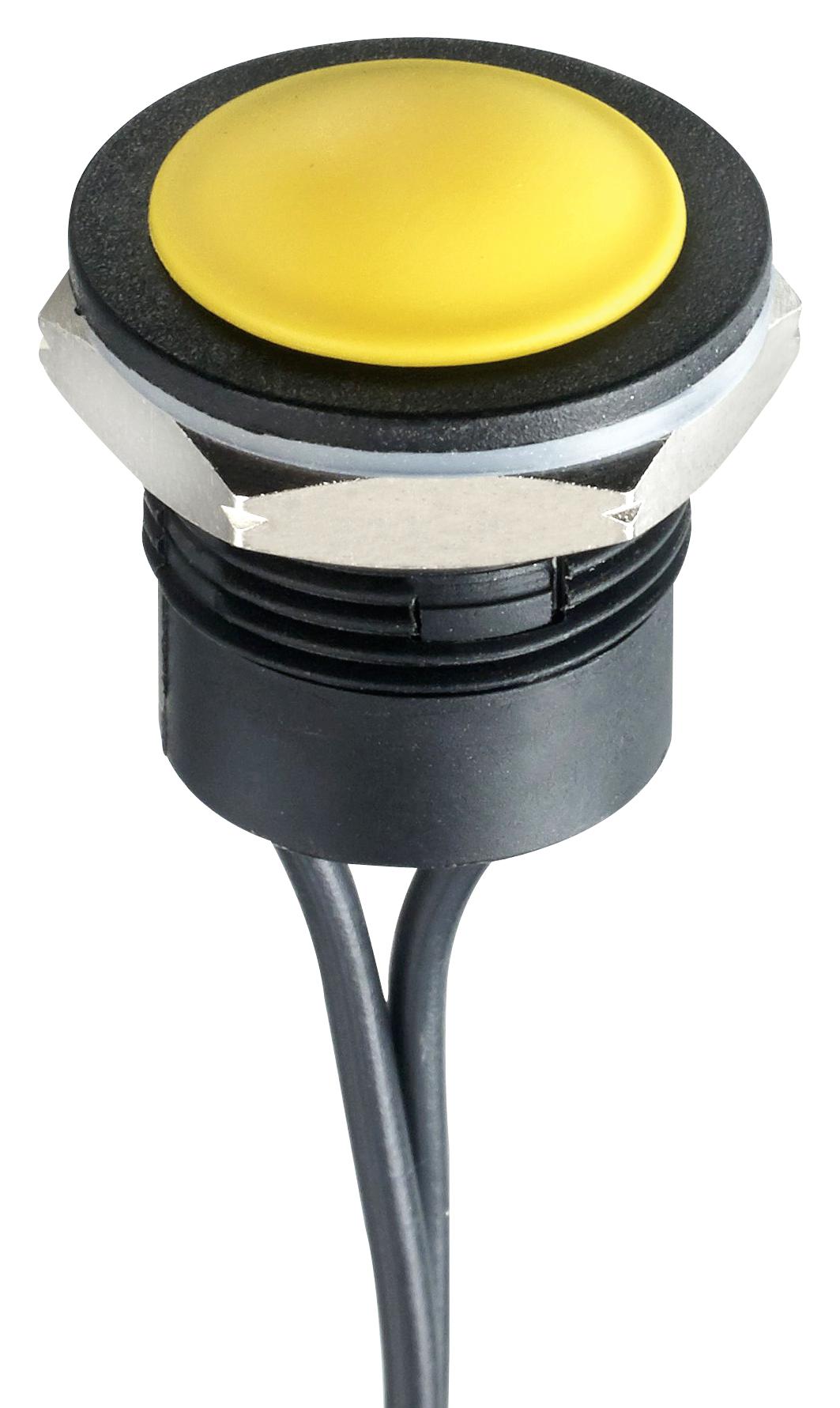 IAR3F1500 PB SWITCH, SPST-NO, 2A, 24VDC, WIRE LEAD APEM