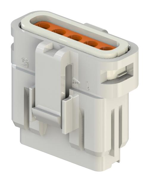560-005-000-211 RCPT HOUSING, 5POS, PBT, WHITE EDAC