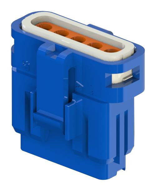 560-005-000-411 RCPT HOUSING, 5POS, PBT, BLUE EDAC