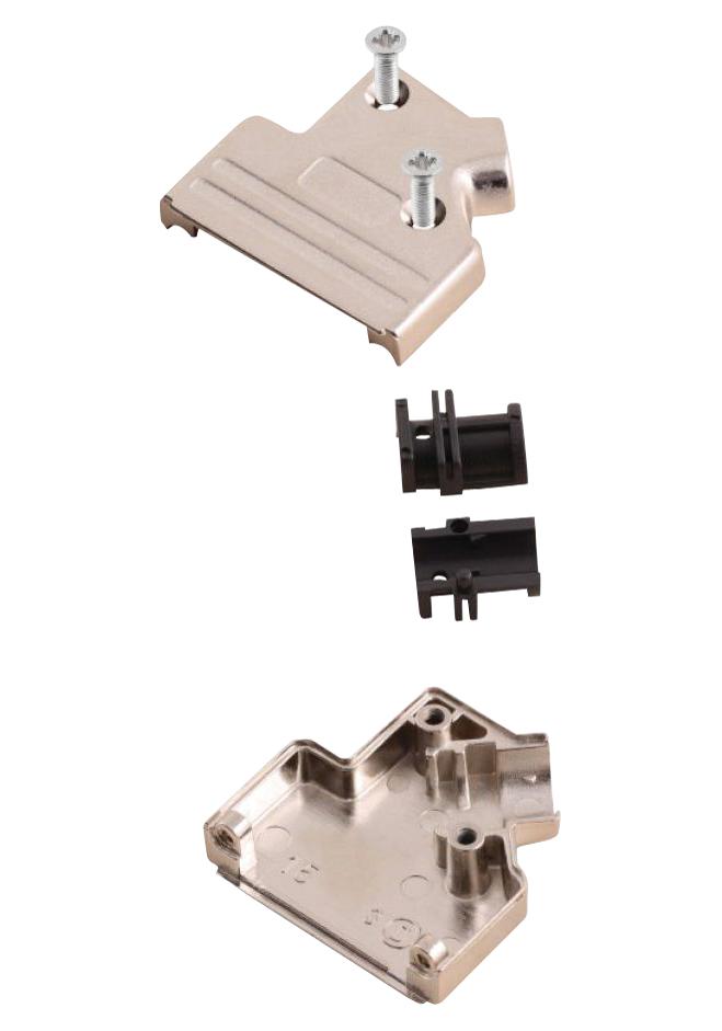 MHDVSL9-K D-SUB HOOD, SIDE ENTRY, DE, ZINC ALLOY MH CONNECTORS