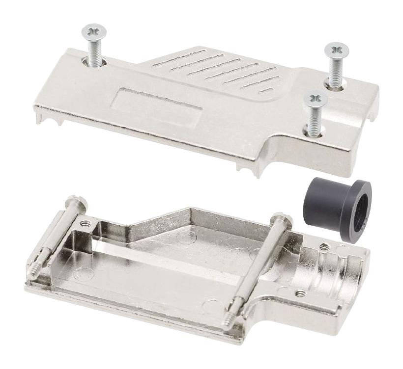 DCMR15-ULP D-SUB HOOD, SIDE ENTRY, DA, ZINC ALLOY MH CONNECTORS