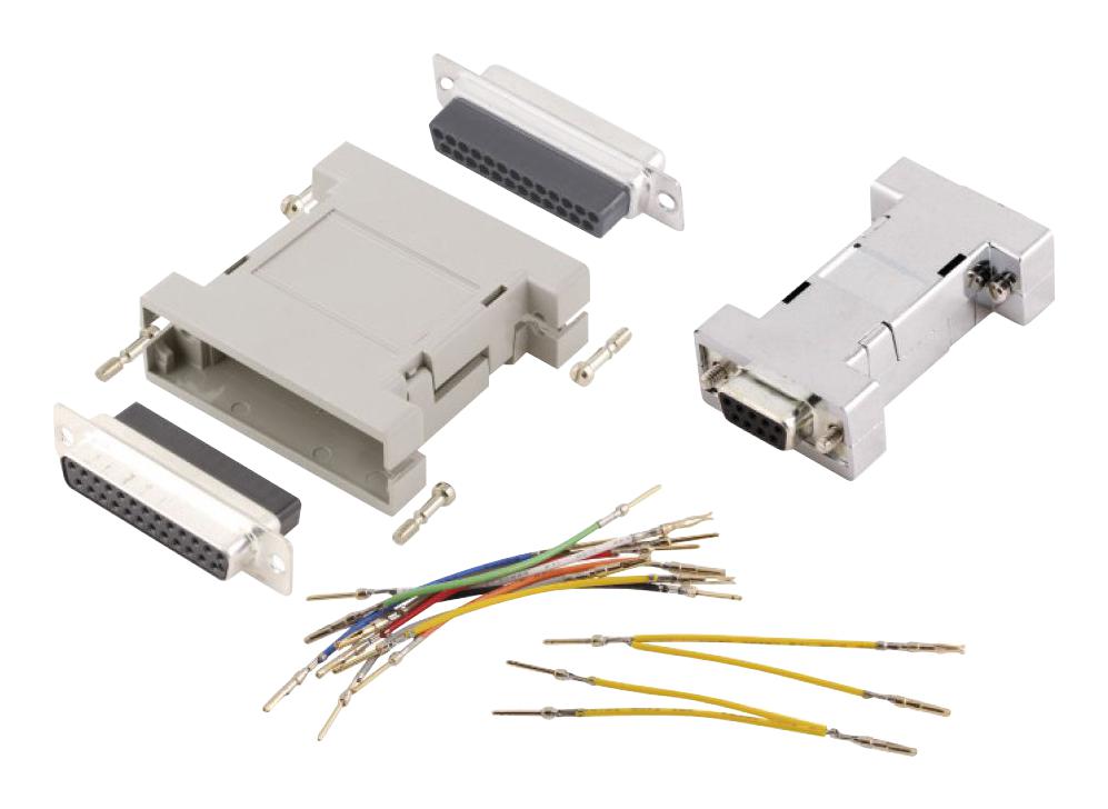 GA1515FFLGK-RC D-SUB ADAPTOR, 15POS, RCPT, PLASTIC MH CONNECTORS
