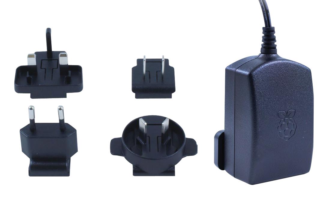 T5989DV PSU, RPI, 5V, 2.5A, MULTI PLUG BLK RASPBERRY-PI