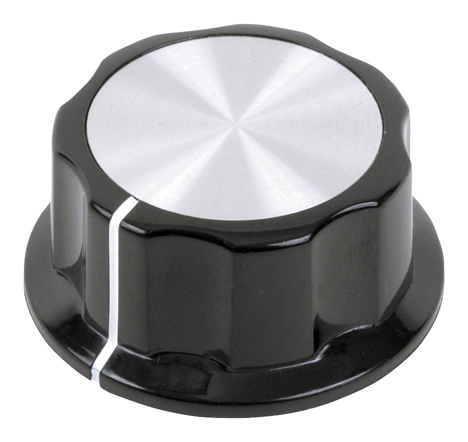 MC21053 ROUND KNURLED KNOB, 45MM, PLASTIC MULTICOMP