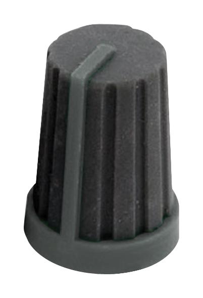 MC21062 ROUND KNURLED KNOB, 13MM, GREY INDICATOR MULTICOMP