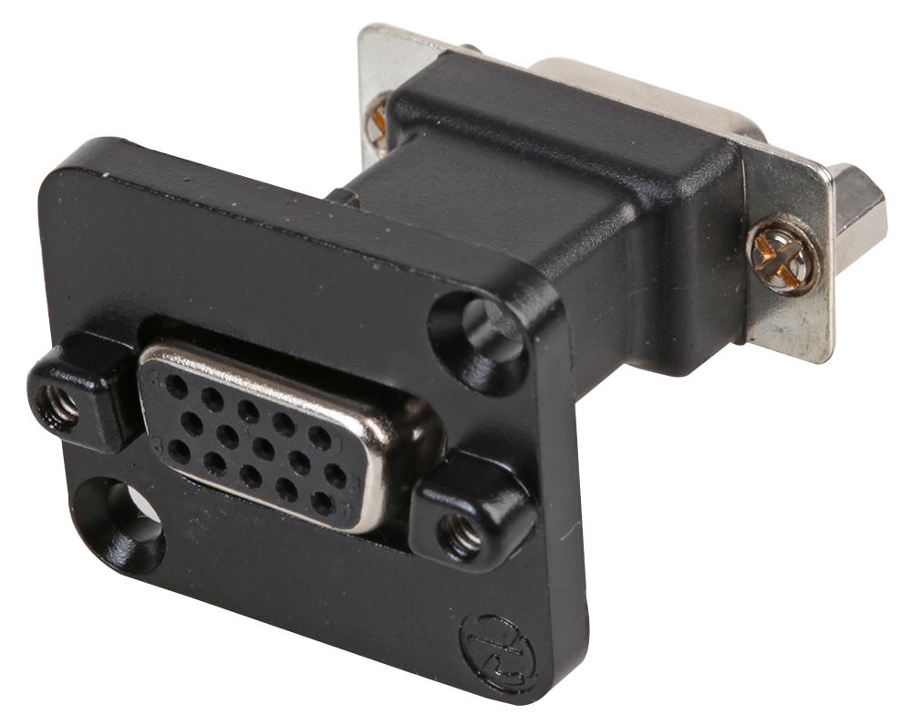 NADB15FF-B HIGH DENSITY D-SUB ADAPTER, 15POS, RCPT NEUTRIK