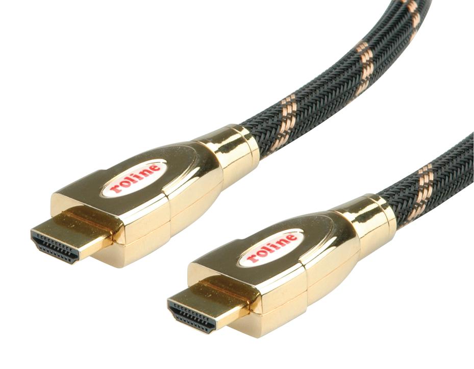 11.04.5692 CABLE, HDMI A PLUG, 3M, 26AWG, BLACK ROLINE