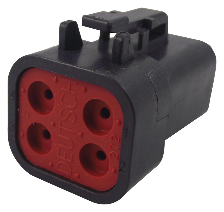 DTP06-4S-CE02 AUTOMOTIVE HOUSING, PLUG, 4POS, 25A DEUTSCH - TE CONNECTIVITY