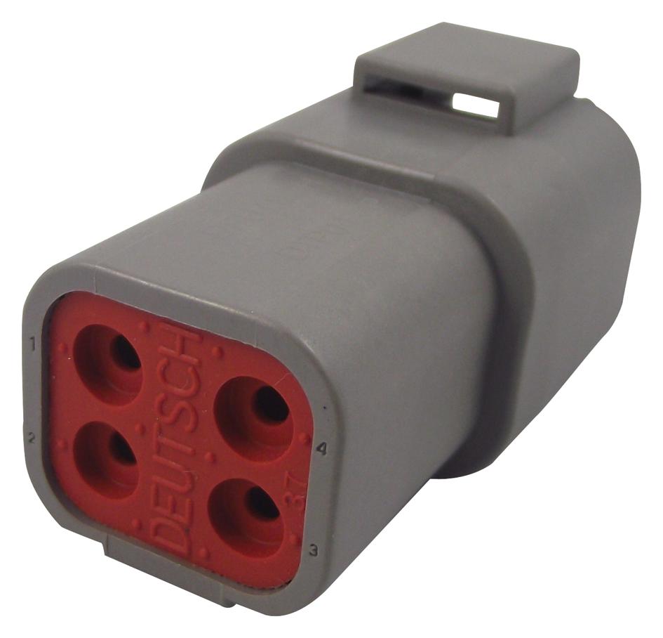 DTP04-4P AUTOMOTIVE HOUSING, RCPT, 4POS, 25A DEUTSCH - TE CONNECTIVITY