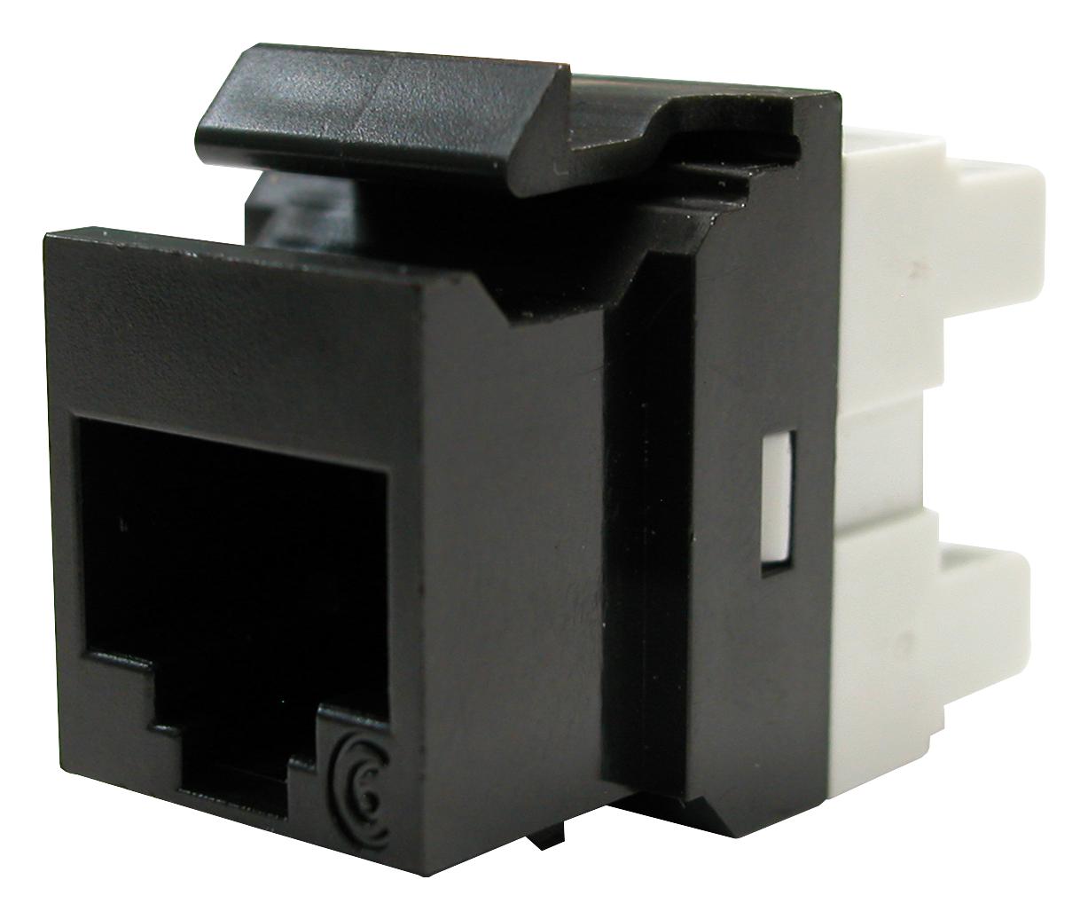 KSJ-00032-04 KEYSTONE JACK, RJ45, 8P8C, CAT5E, BLACK MOLEX PREMISE NETWORK