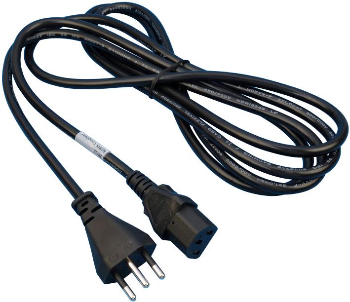 2153H POWER CORD, BRAZIL PLUG/IEC C13, 2.5M VOLEX