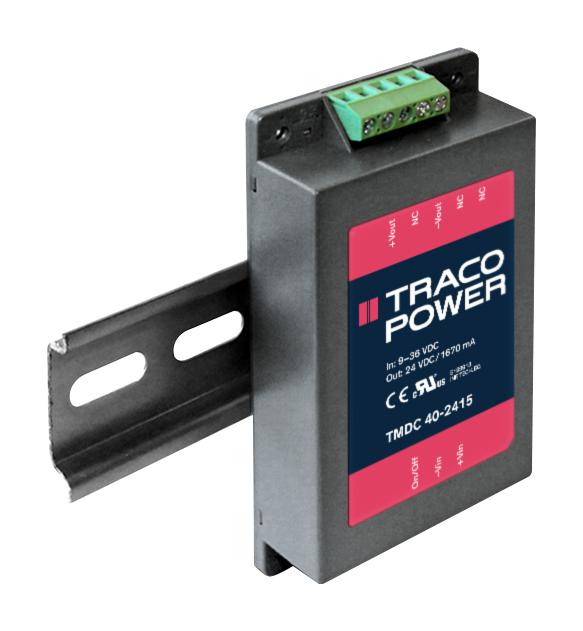 TMDC 40-2411 DC-DC CONVERTER, 5.1V, 8A, 40W TRACO POWER