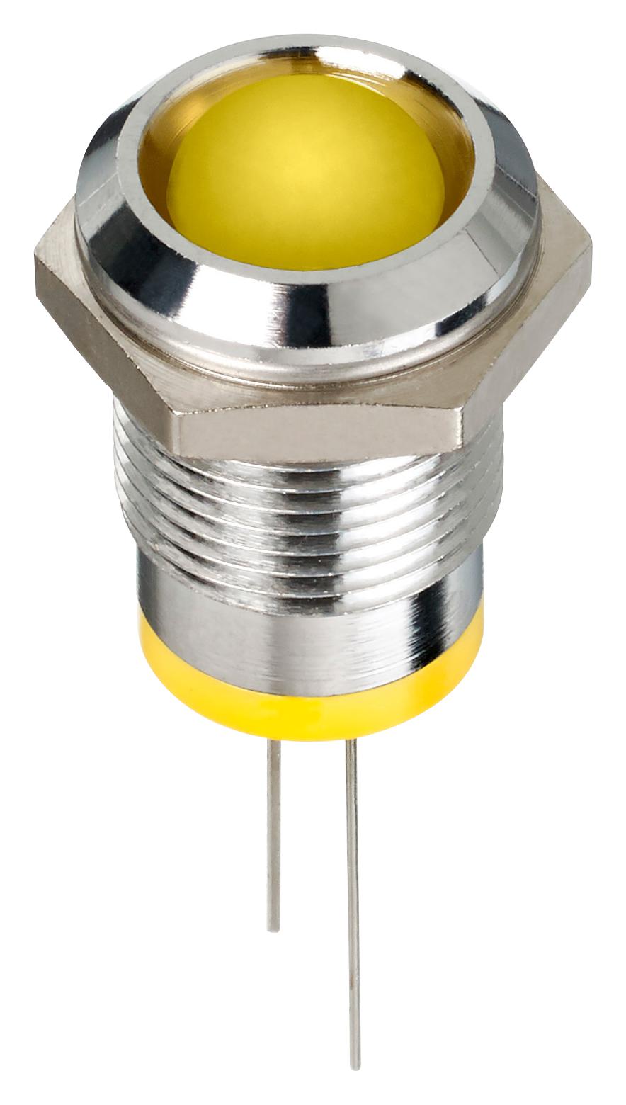 Q14P6CXXY02 LED INDICATOR, PANEL, 14MM, YELLOW, 2V APEM