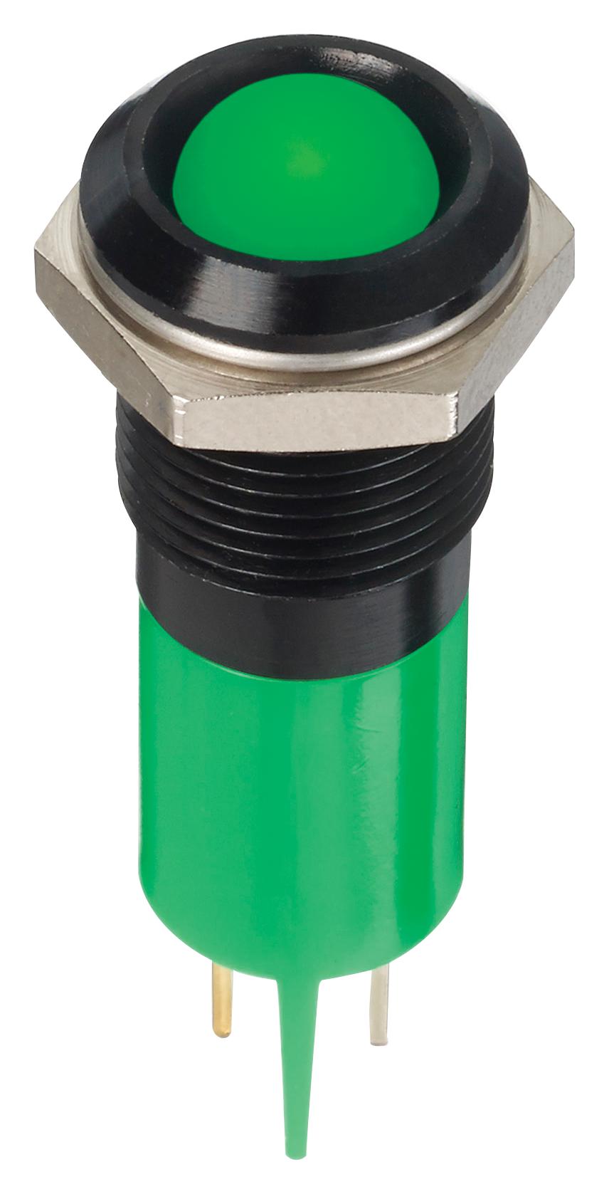 Q14P1BXXHG220E LED INDICATOR, PANEL, 14MM, GREEN, 220V APEM
