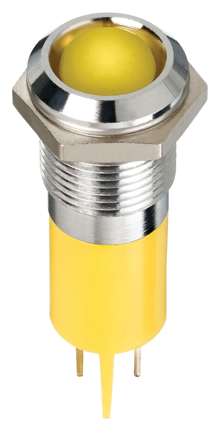 Q14P1CXXHY12E LED INDICATOR, PANEL, 14MM, YELLOW, 12V APEM