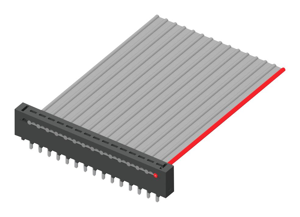 HCMS-10-T-02.00-02-G CABLE ASSY, 10POS, IDC PLUG-RCPT, 50.8MM SAMTEC