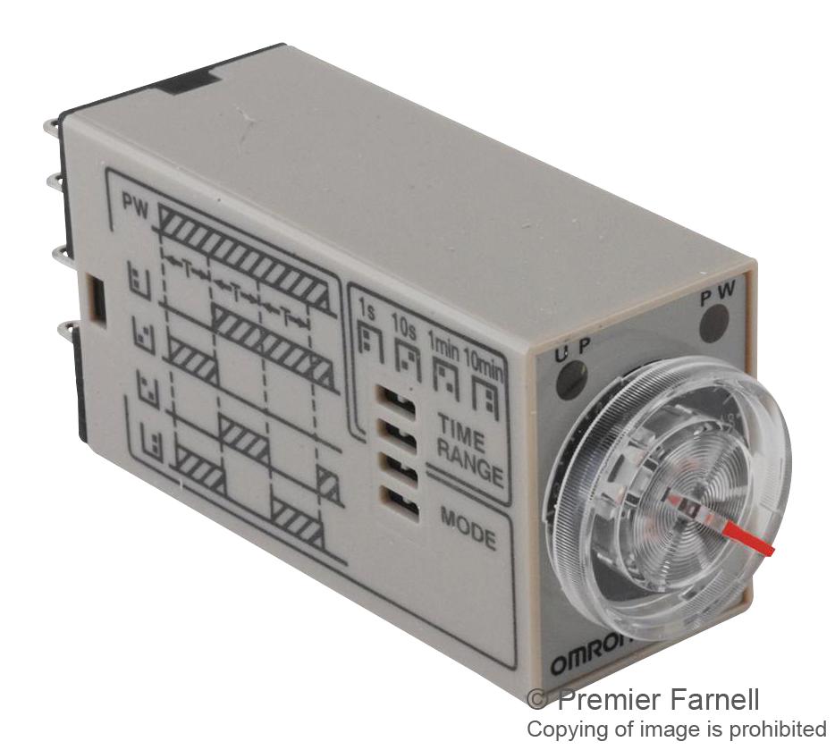 H3YN-2 DC24 MULTIFUNCTION TIMER, 0.1S-10MIN, DPDT OMRON