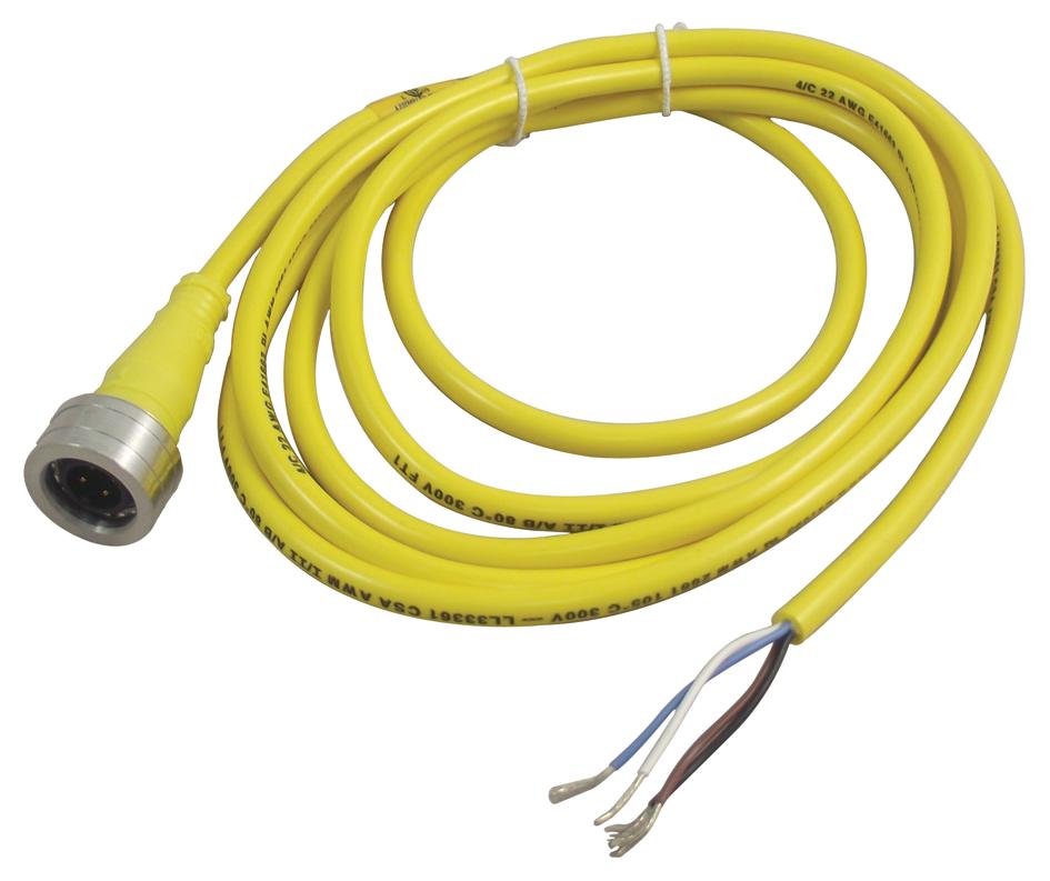 120079-0107 SENSOR CORD, 4P, M12 PLUG-FREE END, 2M MOLEX
