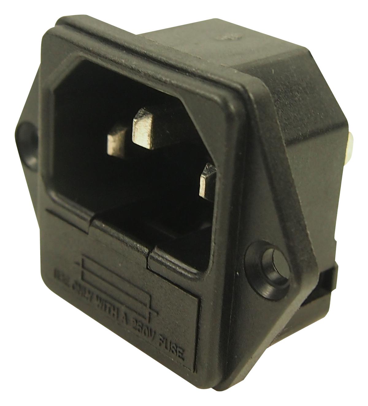 CL1927RB PWR ENTRY INLET SKT W/ FUSE HOLDER, 10A CLIFF ELECTRONIC COMPONENTS
