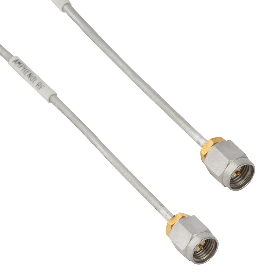 095-902-449M025 RF CABLE ASSEMBLY, SMA STR PLUG, 9.84" AMPHENOL RF
