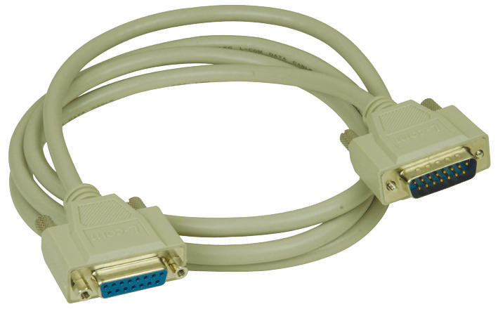 CSMN15MF-5 COMPUTER CABLE, DSUB 15P PLUG-SKT, 1.52M L-COM