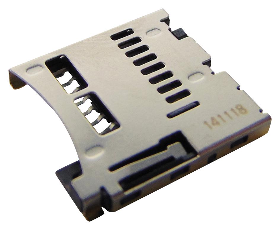 KP10BJ-8S-SF(800) MEMORY SKT, MICRO SIM, PUSH-PULL, 8POS HIROSE(HRS)