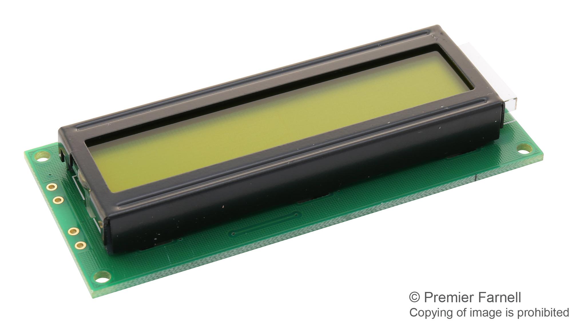 MC11605A6WK-SPTLY-V2 DISPLAY, ALPHANUMERIC, 16X1, YELLOW/GRN MIDAS