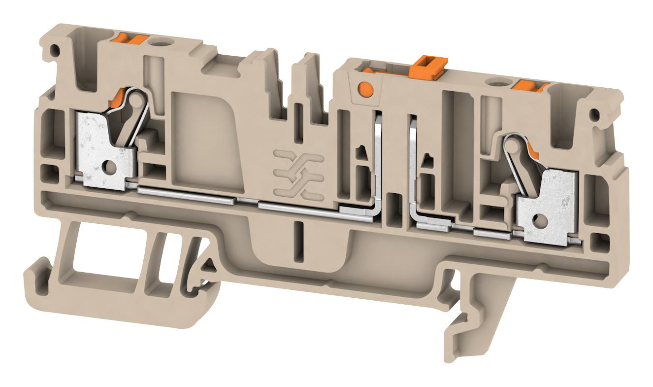1989800000 TERMINAL BLOCK, DIN RAIL, 2POS, 12AWG WEIDMULLER