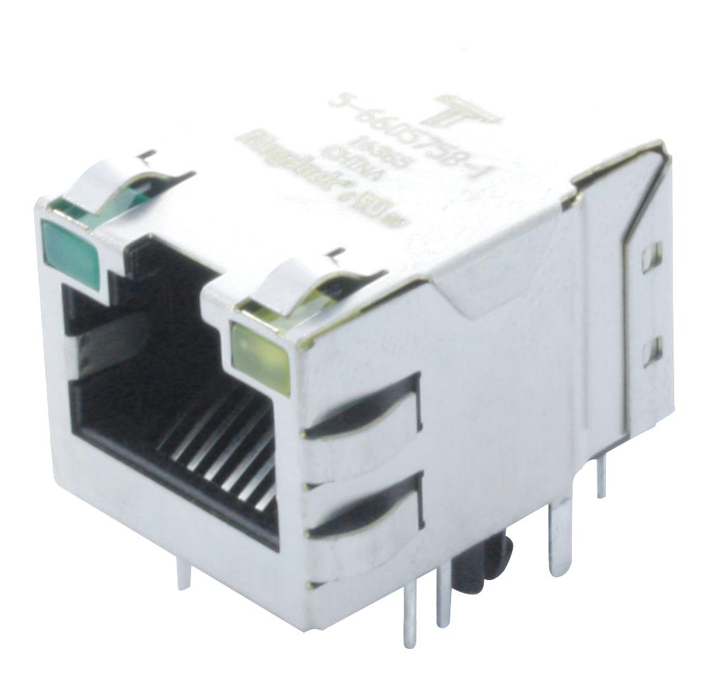 5-6605758-1 CONNECTOR, RJ45, JACK, 8P8C, THT BEL MAGNETIC SOLUTIONS