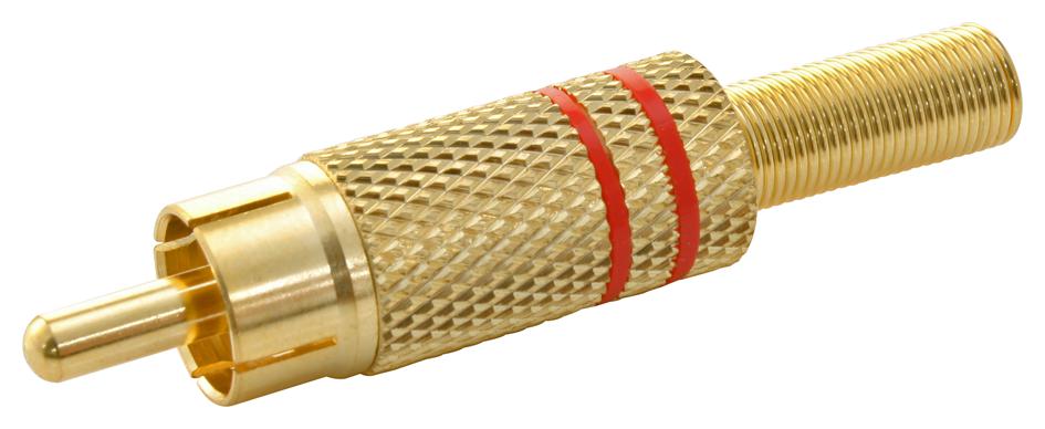 1573 01 V RED RCA CONNECTOR, PLUG, 1POS, 9.5MM, RED LUMBERG