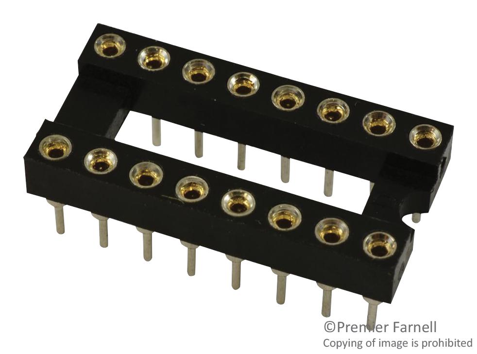 SPC15527 DIP SOCKET, 16POS, 2.54MM, TH MULTICOMP