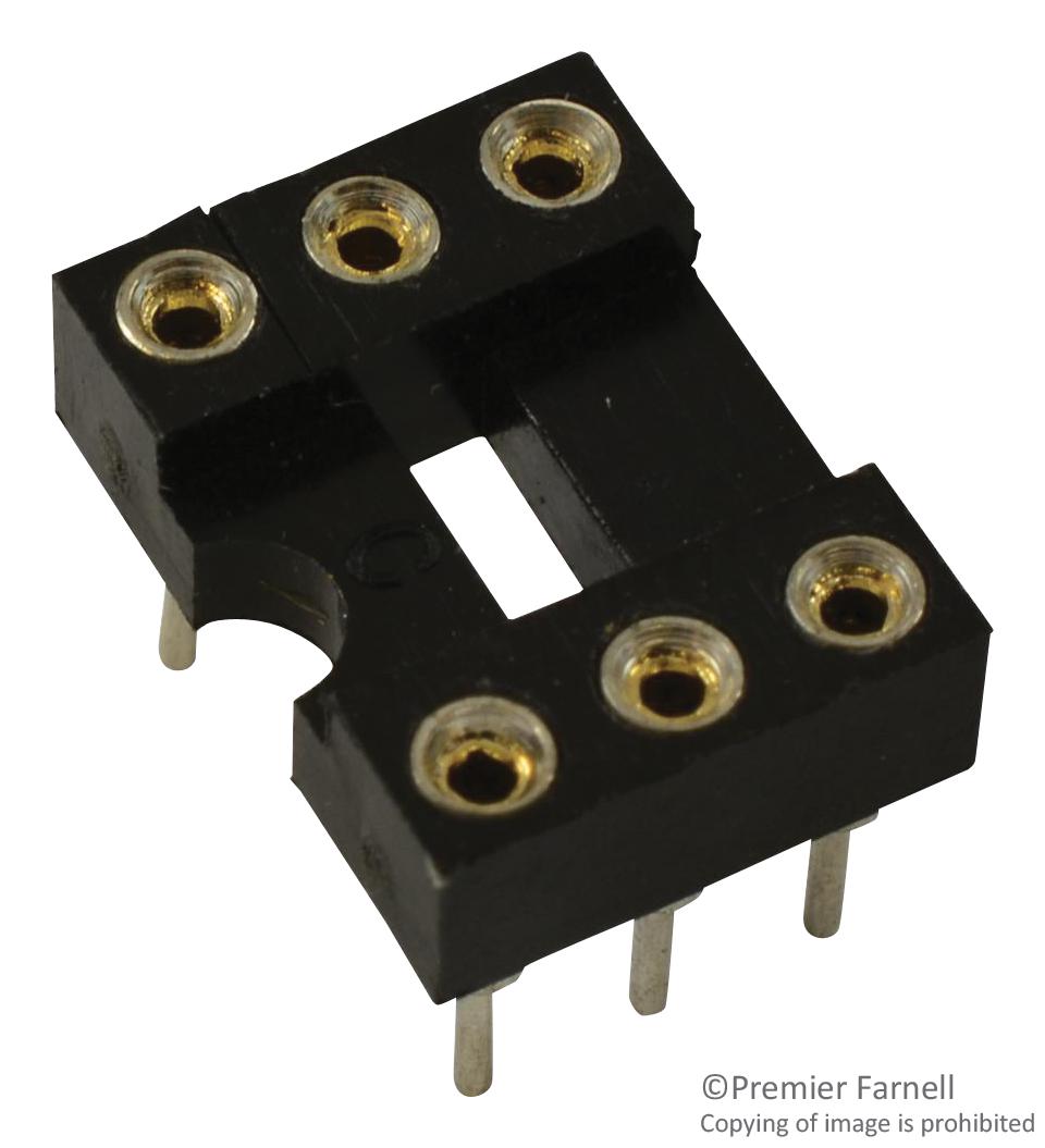 SPC15560 DIP SOCKET, 6POS, 2.54MM, TH MULTICOMP