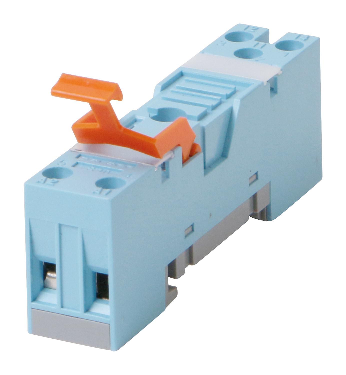 S-10 RELAY SOCKET, DIN RAIL, 1-POLE RELECO