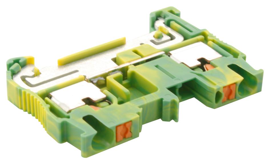 PT 2,5-PE TERMINAL BLOCK, DIN RAIL, 2POS, 12AWG PHOENIX CONTACT