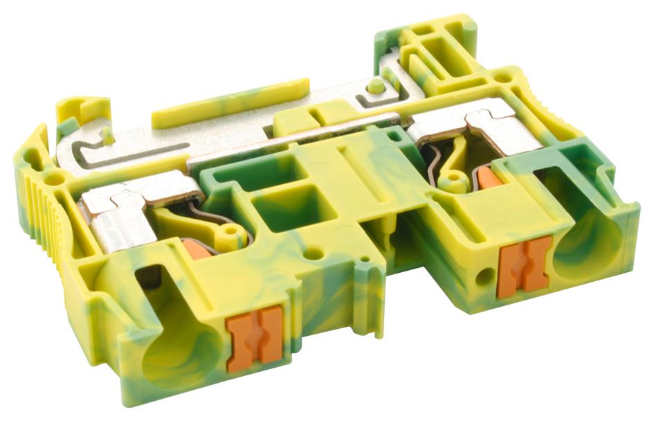 PT 6-PE TERMINAL BLOCK, DIN RAIL, 2POS, 8AWG PHOENIX CONTACT