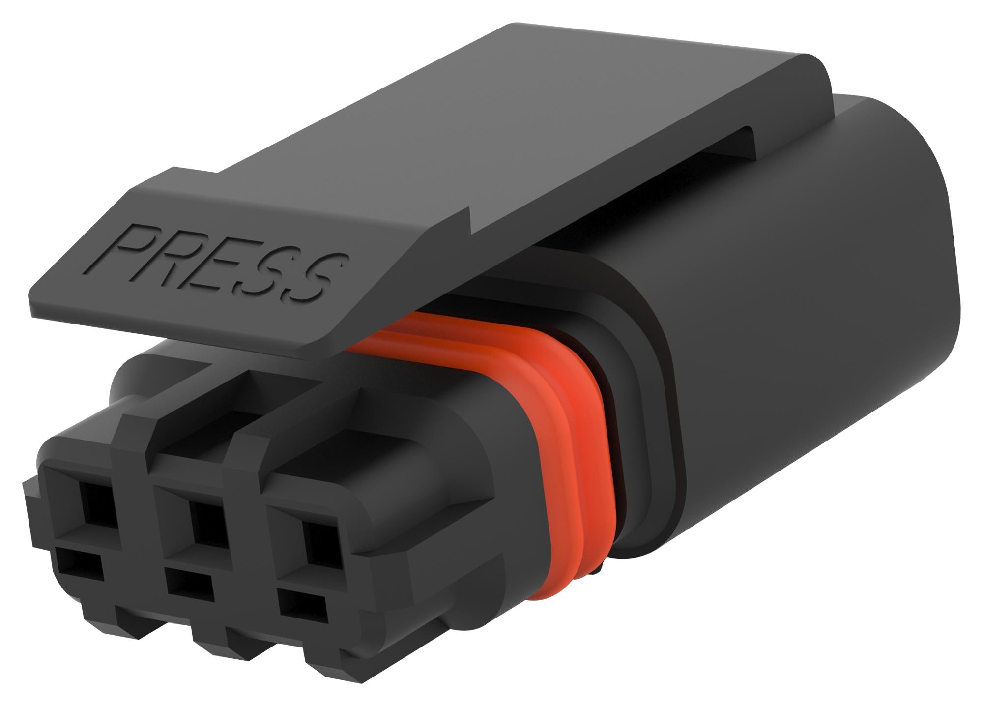 2-2834074-3 PLUG HOUSING, 3POS, THERMOPLASTIC, BLACK TE CONNECTIVITY