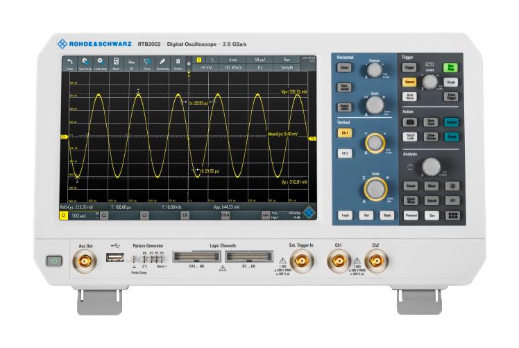 RTB2002 + RTB-B221 + RTB-B1 (RTB2K-102M) DIGITAL STORAGE OSC, 100MHZ, 2-CH, 3YEAR ROHDE & SCHWARZ
