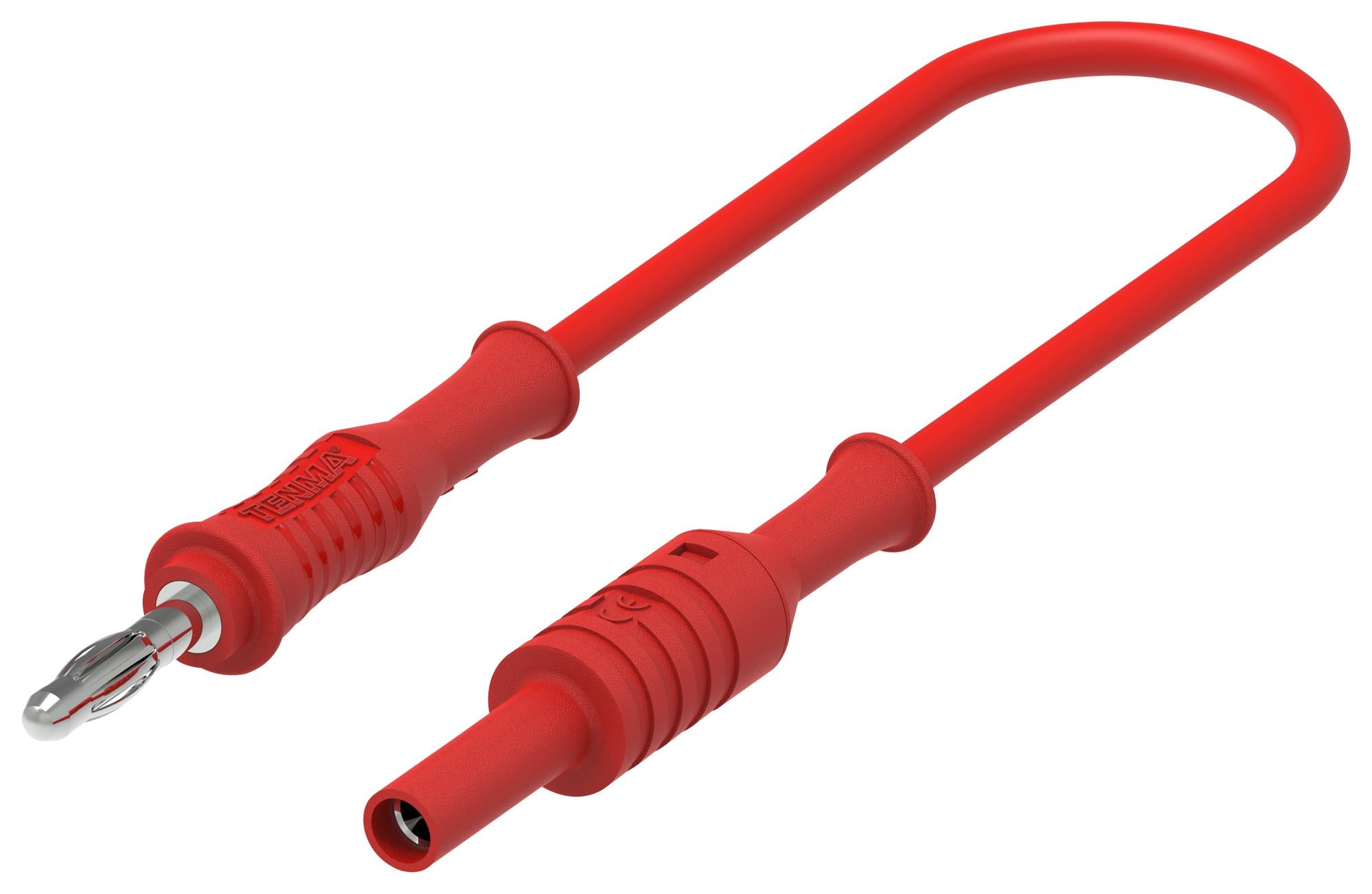 76-101 4MM BANANA PLUG-JACK, RED, 500MM TENMA
