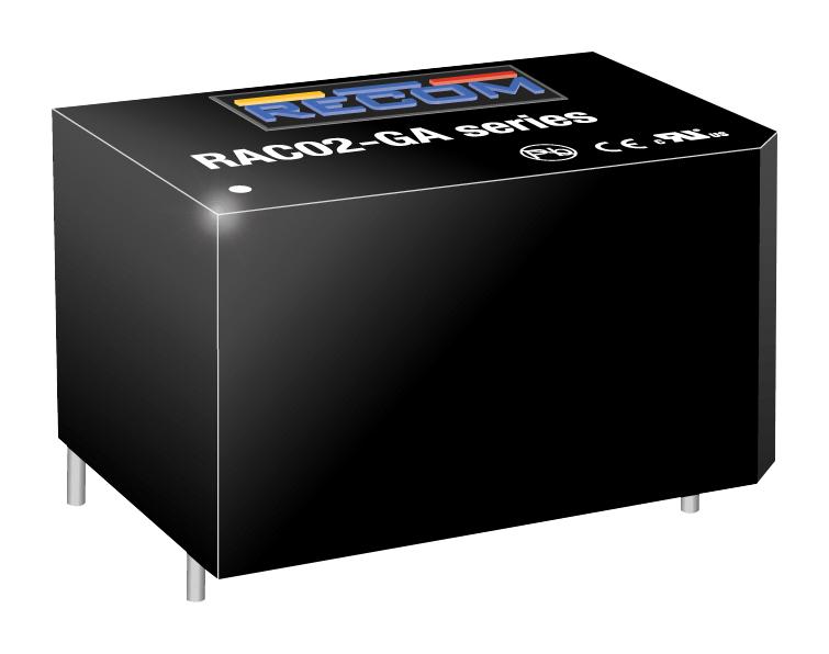 RAC02-3.3SGA POWER SUPPLY, AC-DC, 3.3V, 0.5A RECOM POWER