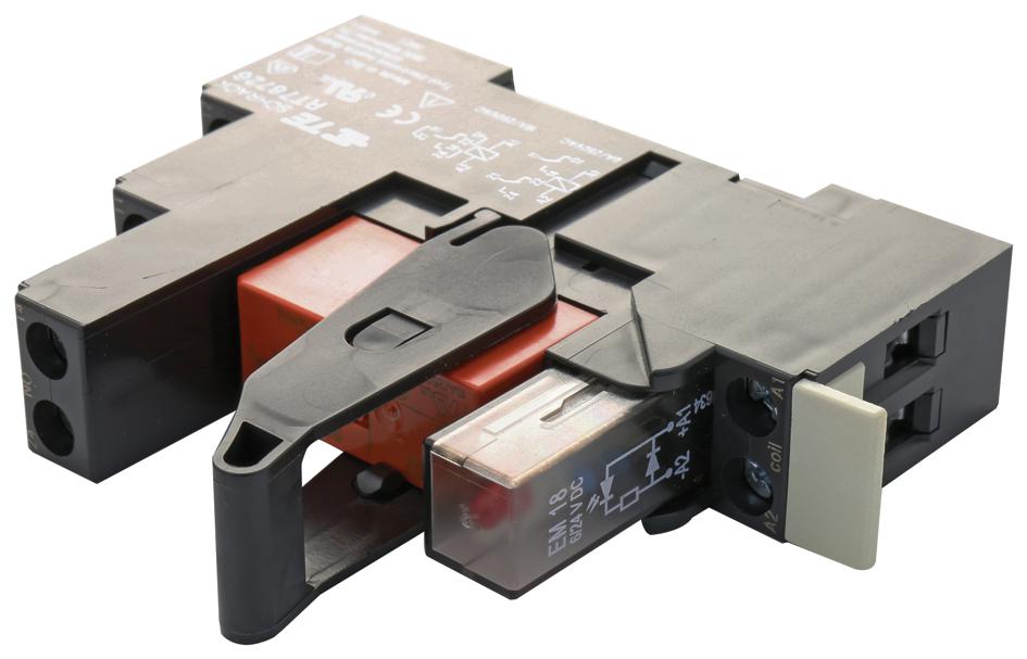 RT3S4R24 POWER RELAY, SPDT, 16A, 240VAC, DIN RAIL SCHRACK - TE CONNECTIVITY