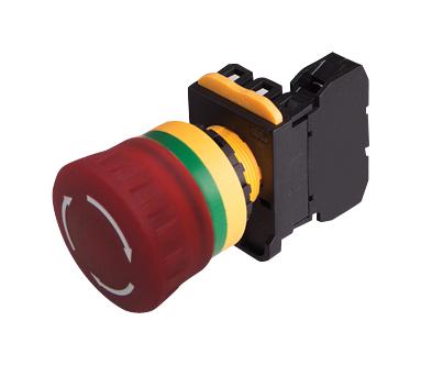 MCA20L-V4E01Q7R EMERGENCY STOP SW, SPST-NC, 120V, SCREW MULTICOMP PRO